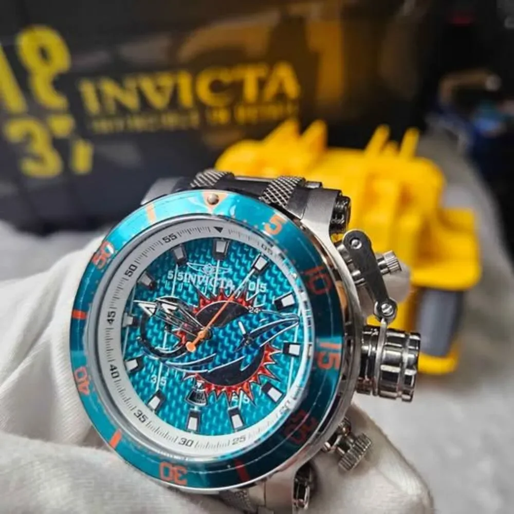Invicta NFL Miami Dolphins Men's Watch - 52mm, Steel (41620)